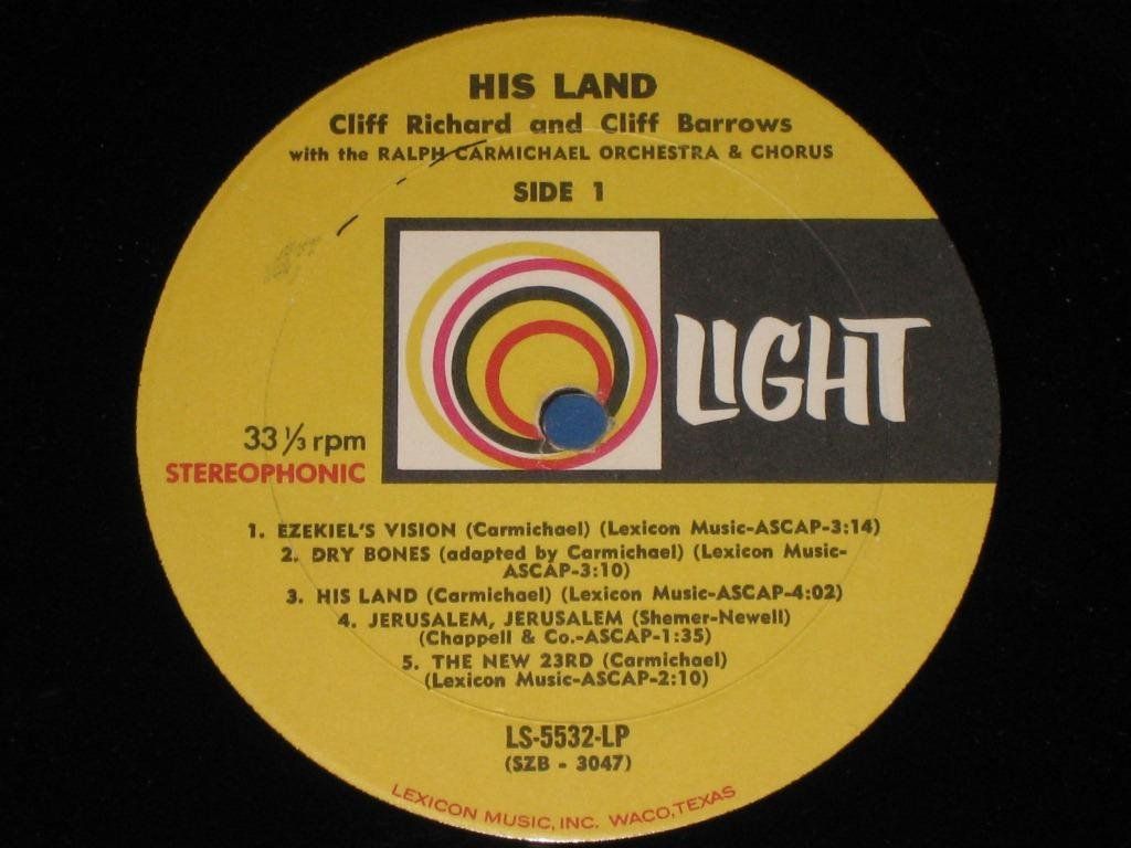 Vinyles: LP - CLIFF RICHARD & CLIFF BARROWS - HIS LAND – D'occasion à Steckborn par Quo7 1