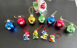12 M&M's Christbaumschmuck Kugeln Figuren