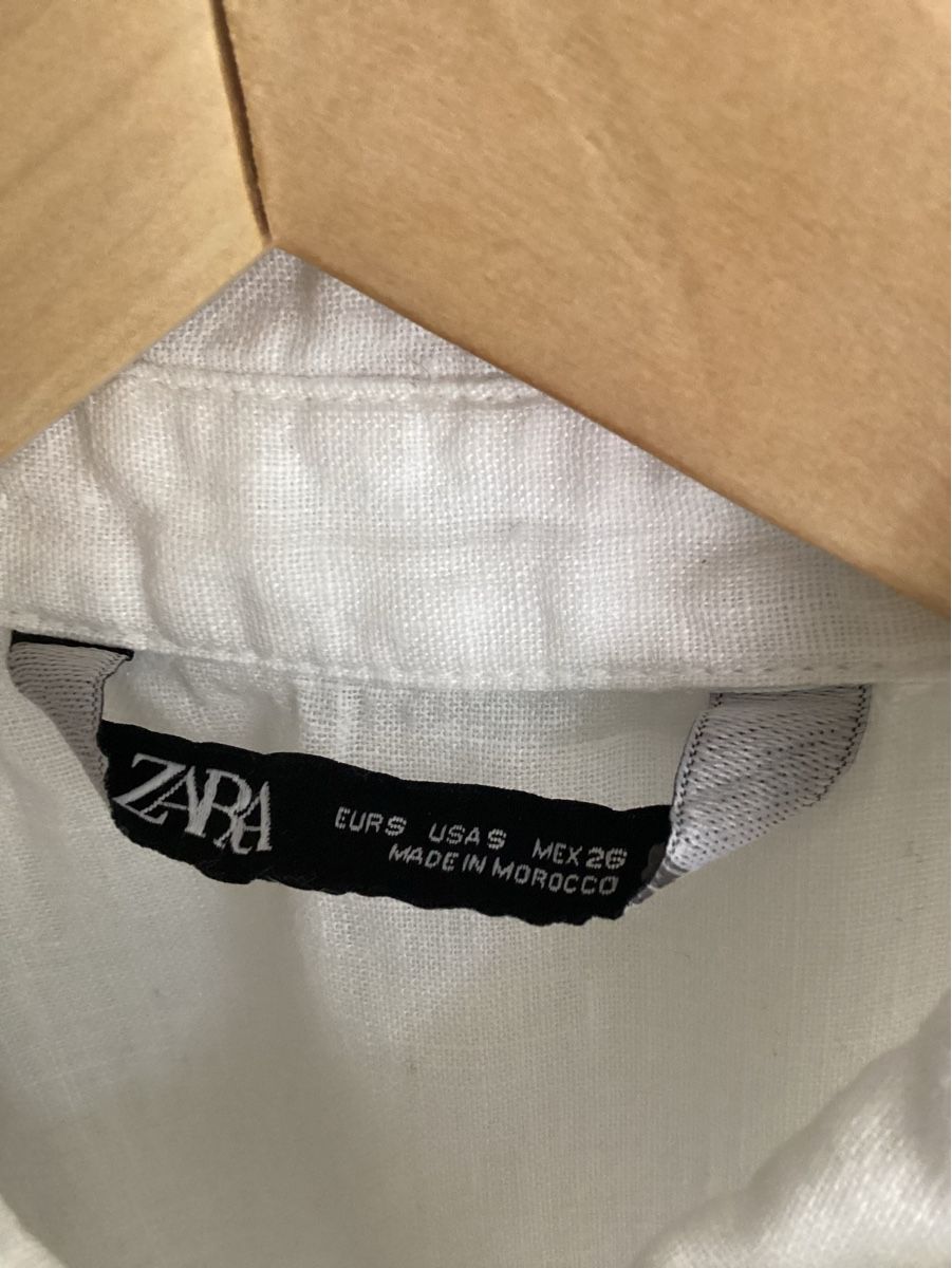 Zara Camicette: Leinen Bluse ärmellos Zara Grösse S Leinen weiss – Usato da Zürich venduto da Struktur 1
