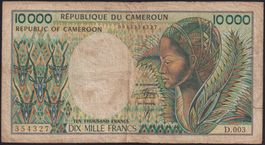 Kamerun 10'000 Francs 1990