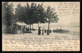 AK Zürich, Utoquai mit Spaziergängern