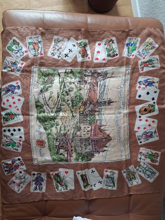 Vintage Souvenir Tuch Lausanne 1957" 