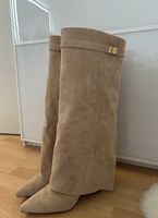 Leder Stiefel, beige, Gr.42