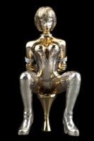 Erotisch Bronze Skulptur "Bondage Girl on Stool"Figur Statue