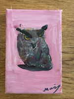 Oelbild 'Eule'