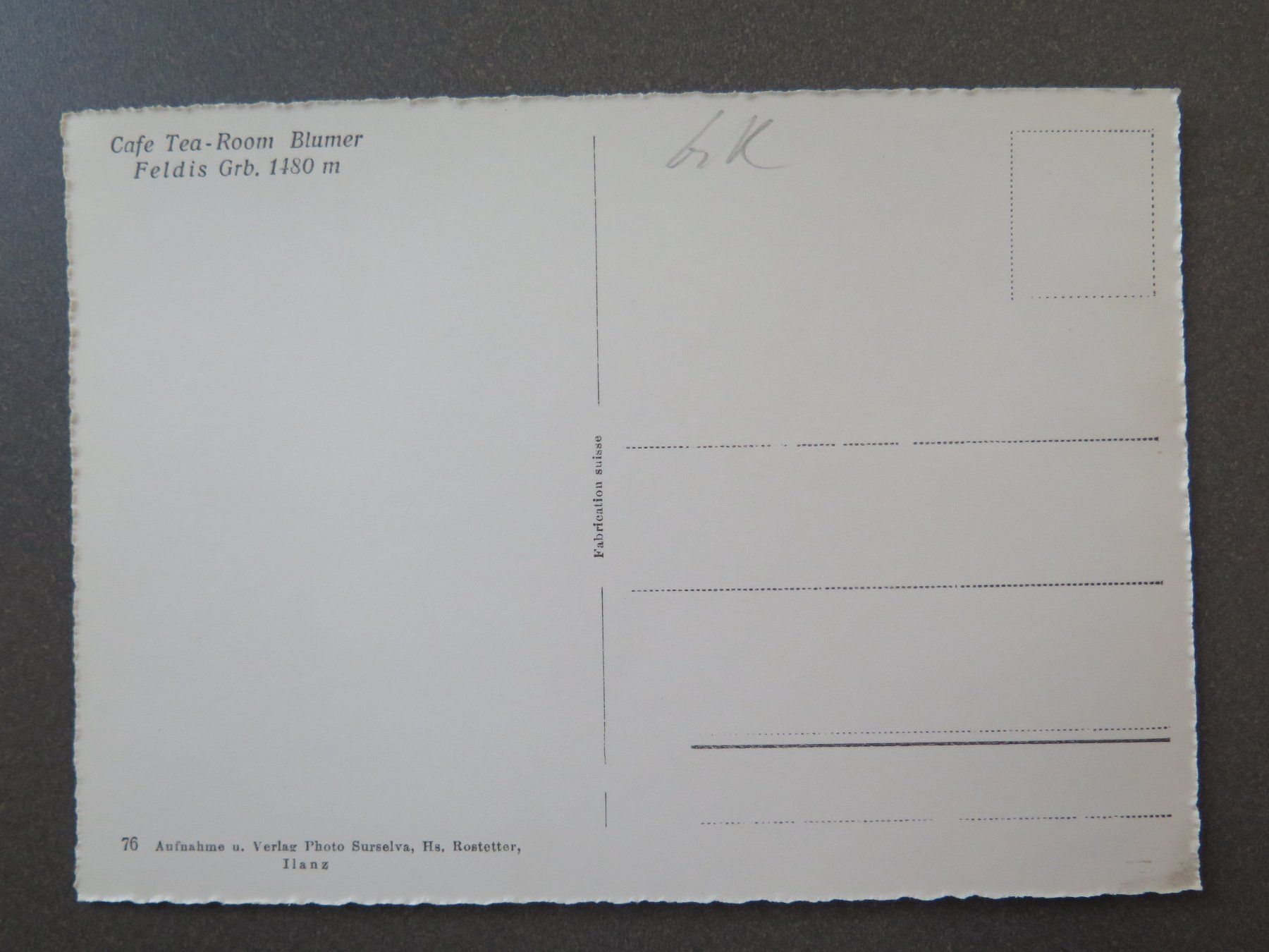 Ansichtskarten: FELDIS - CAFÉ TEA-ROOM BLUMER – Gebraucht aus Wittenbach von lipasal 1