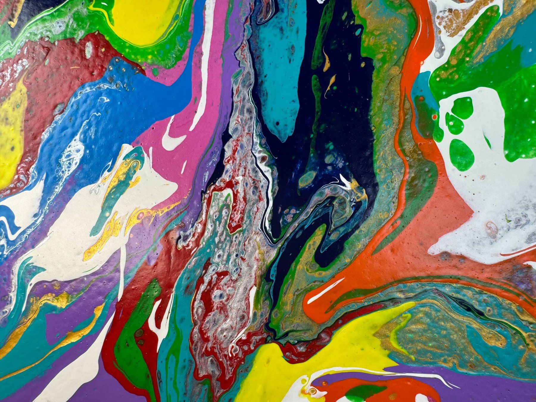Dipinti: Acryl-Flüssigmalerei, Herzform – Usato da Schlieren venduto da MayaSheng1983 1
