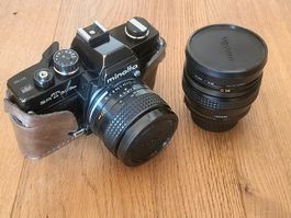 Minolta SRT 303b (revidiert) mit 50mm F1.4 und !16mm F2.8!