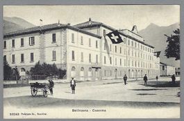 1911, BELLINZONA, CASERMA, PRIMO PIANO ANIMATO!