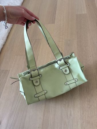 vintage mint grüne Handtasche