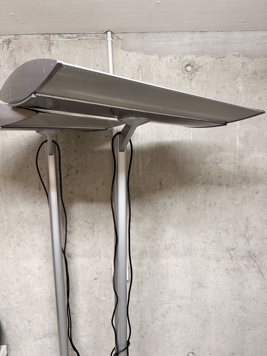 Lampade: 2er Set Stehlampen, Silber, Modern – Usato da Zürich venduto da SwissBiker24