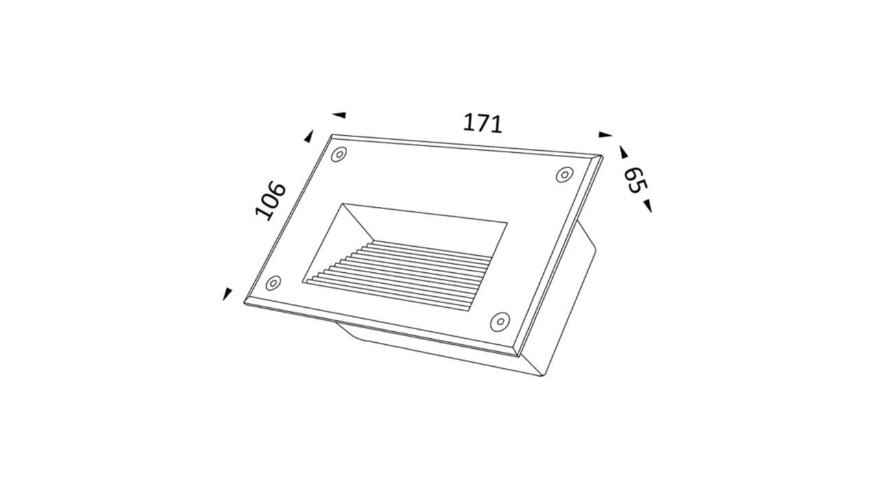 Lampade: LED Wandlampe Einbauleuchte 3W 120° quer – Nuovo e nell'imballaggio originale da Uerkheim venduto da Kaufoption 2