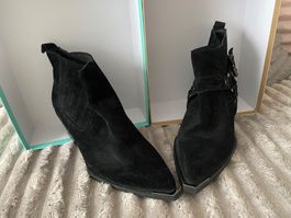 Stiefeletten Alma en Pena Schwarz Wildleder Grösse 40