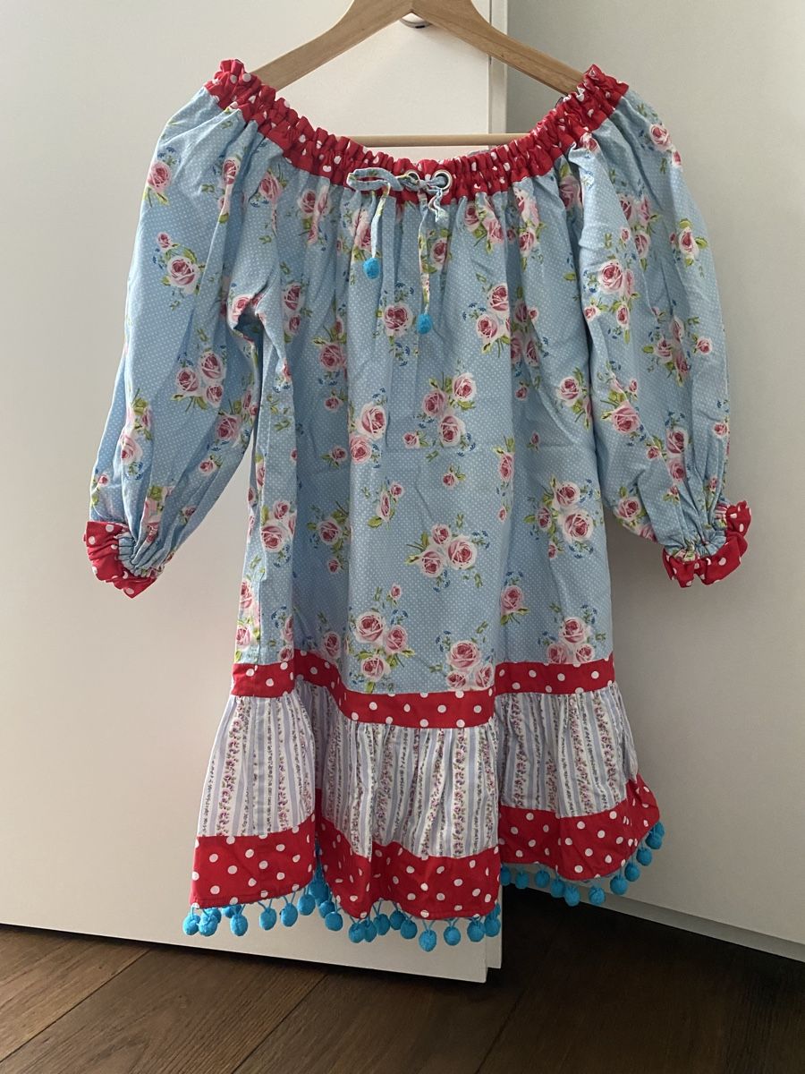 Tuniche: Blumentunika mit Puffärmeln, Grösse S/M – Nuovo (secondo la descrizione) da Maur venduto da my_private_sale 1