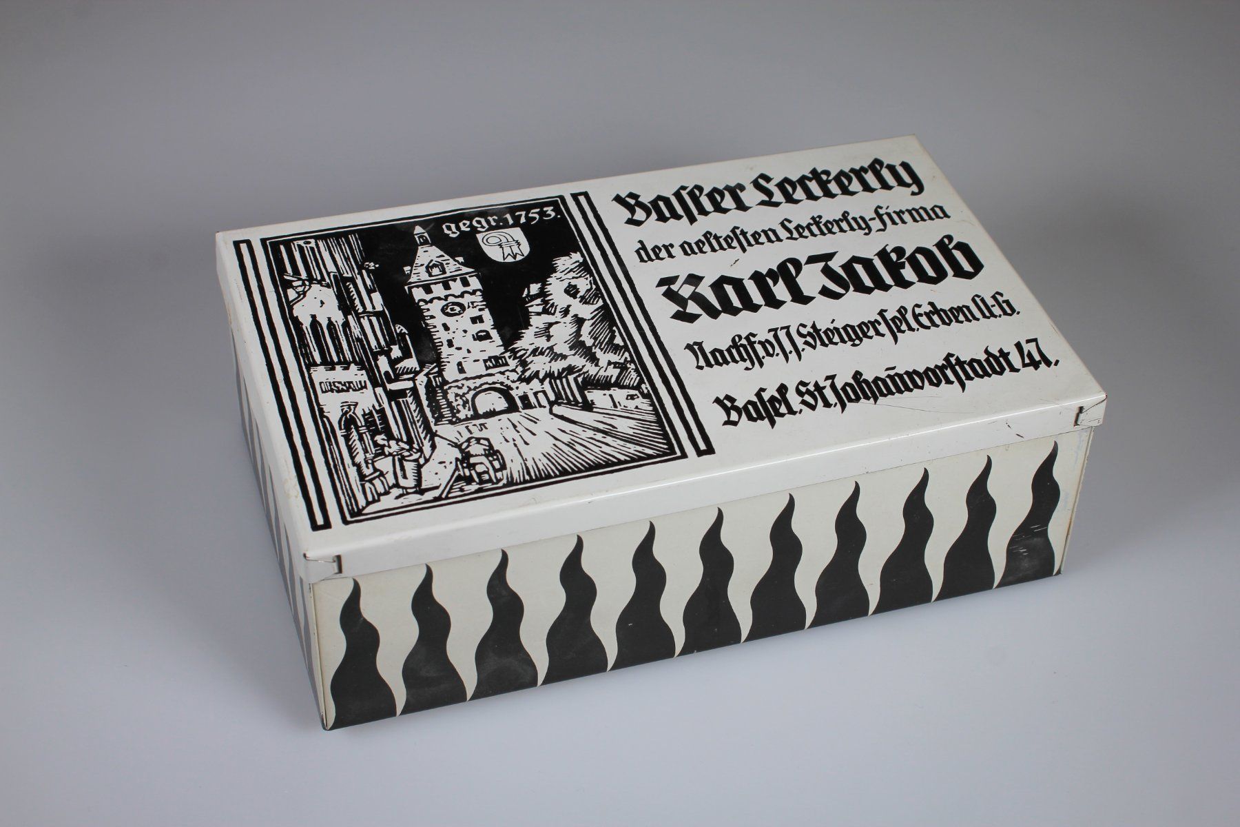 Barattoli: Vintage Werbedose Karl Jacob Basler Leckerly – Usato da Basel venduto da IRMAundFRED