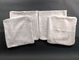 4 housses de coussin blanc cassé - 40 x 40 cm