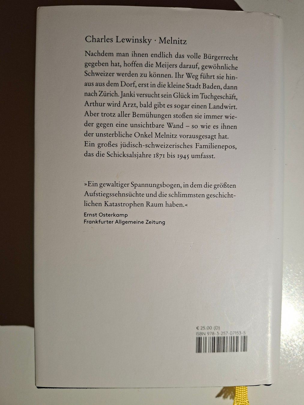 Libri: Charles Lewinsky: Melnitz – Usato da Dietikon venduto da Buchantiqdietikon 1