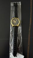 Herren Uhr GENEVA schwarz gold neu mit Etikett