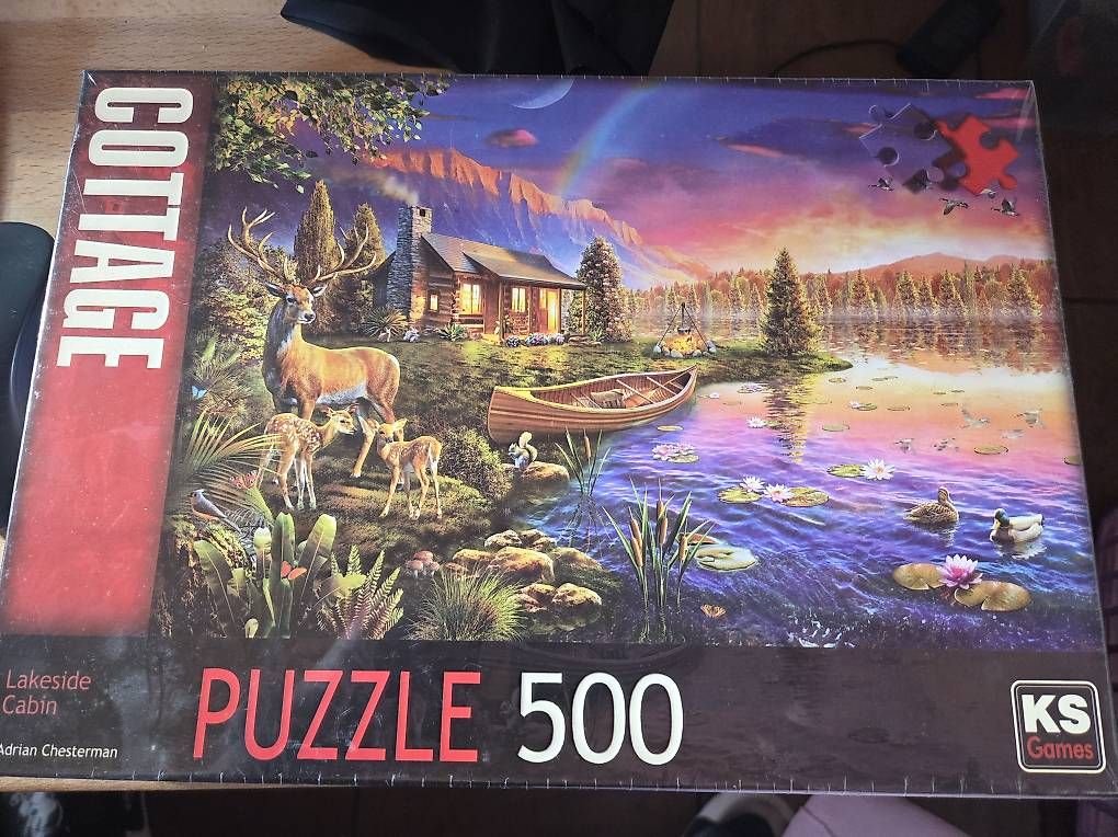 Puzzles: Puzzle 500, Lakeside Cabin – Gebraucht aus Stein AG von Sissi73