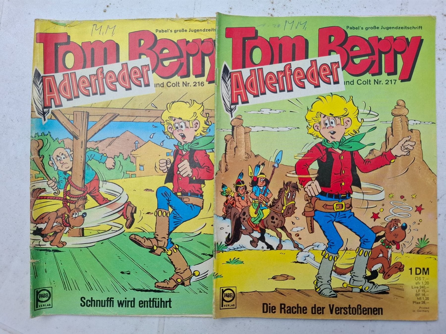 Comic Heft Tom Berry Adlerfeder 216 + 217 von 1972 (Gebraucht) in ...
