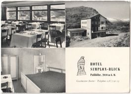 SIMPLON Pass: Hotel Simplon-Blick, Werbe-AK ~1960