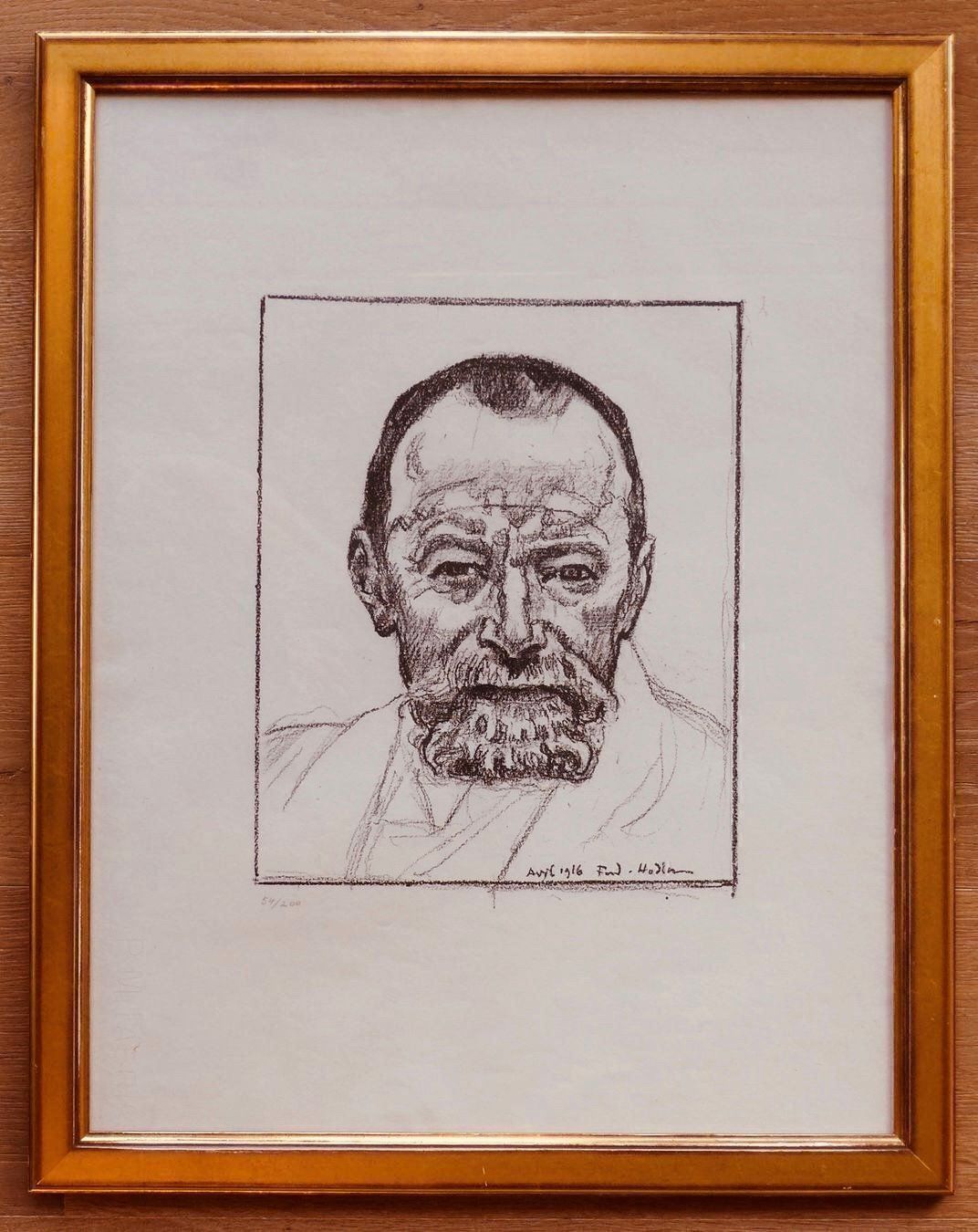 Grafica & Litografie: Ferdinand Hodler, Selbstportrait, 1916 – Usato da Einsiedeln venduto da artgallery59