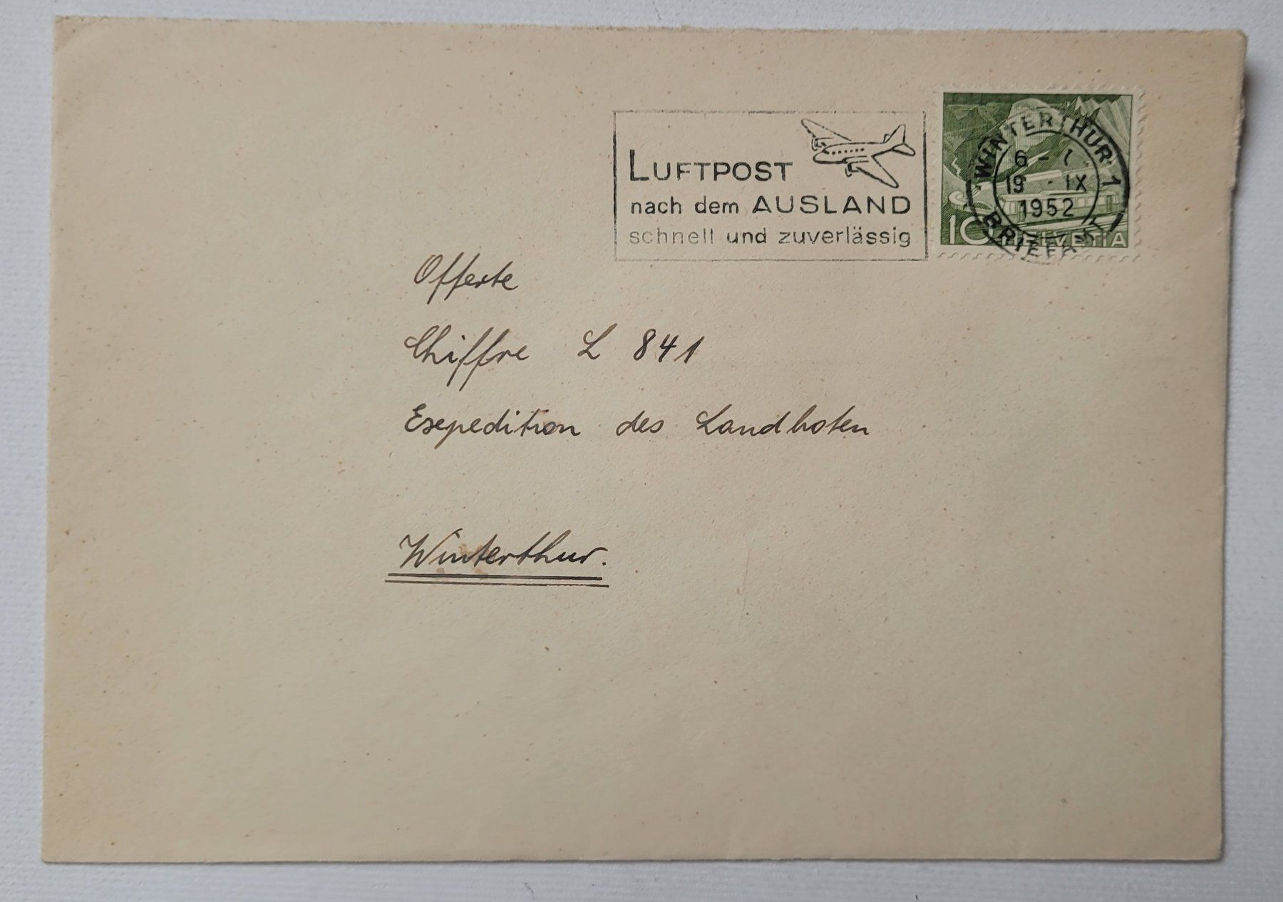 Alle Briefmarken: FRANKIERTES COUVERT / ENVELOPPE POSTE AFFRANCHIE – Gebraucht aus Neftenbach von Mador6