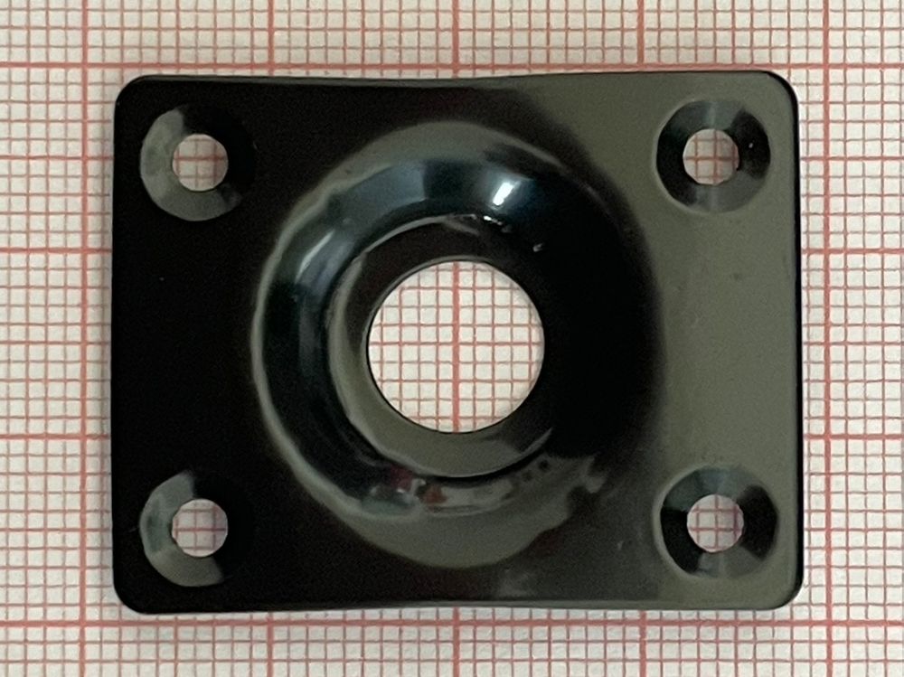 Ovale Klinkenplatte Für E-Gitarre & Bass – Schwarz, Kupfer, Mit Klinkenbuchse 6,35 Mm