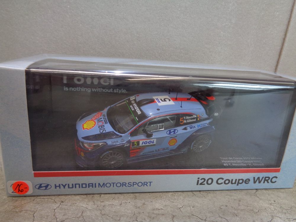 Hyundai I20 Coupé WRC 2017 T. Neuville - 1/18 IXO - Neuve