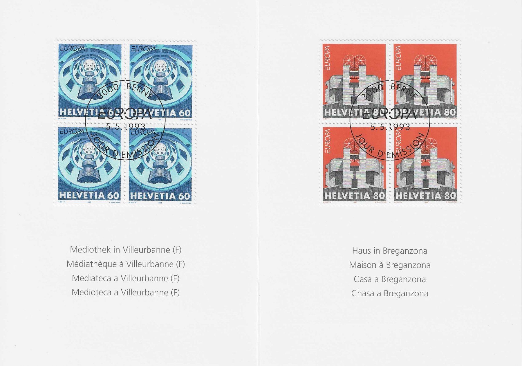 Alle Briefmarken: Timbres-poste suisses : EUROPA 1993 – Neu und originalverpackt aus APPLES von az02 1