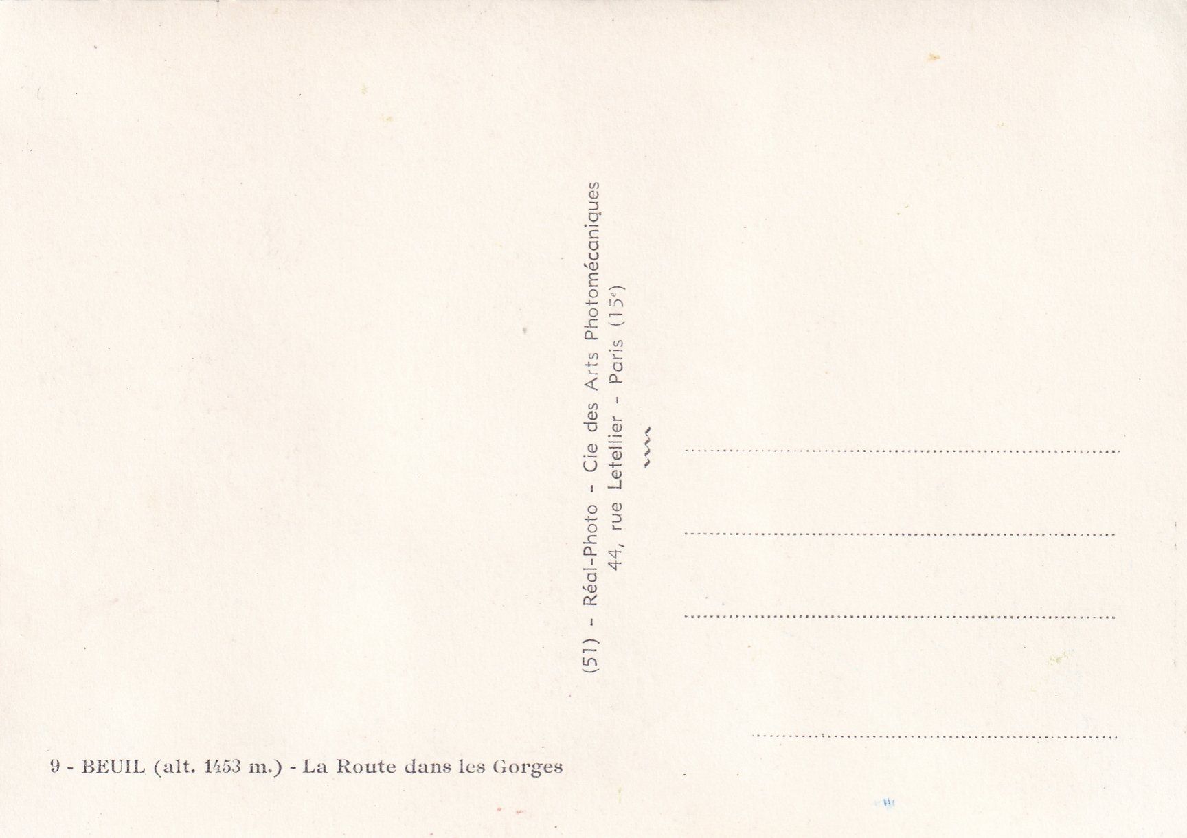 Cartoline postali: Beuil - La Route dans les Gorges /bc – Usato da Hombrechtikon venduto da Rudolf07 1