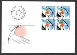 FDC 1195 Viererblock Juniorenfussball ET Bern 7.3.2006