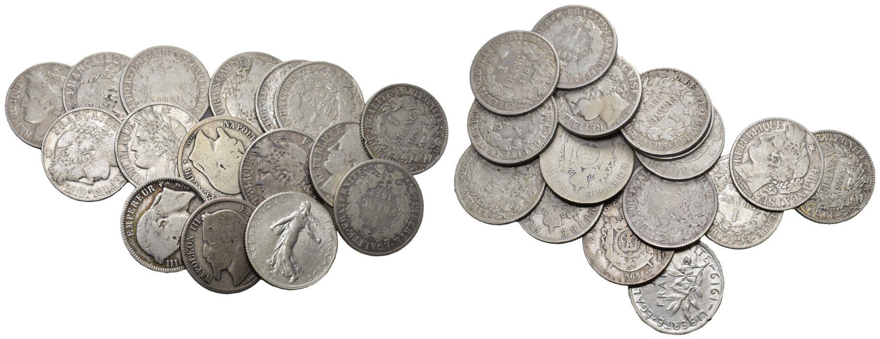 Alle Münzen: Frankreich Lot Silber – Gebraucht aus Bern von numismatictops