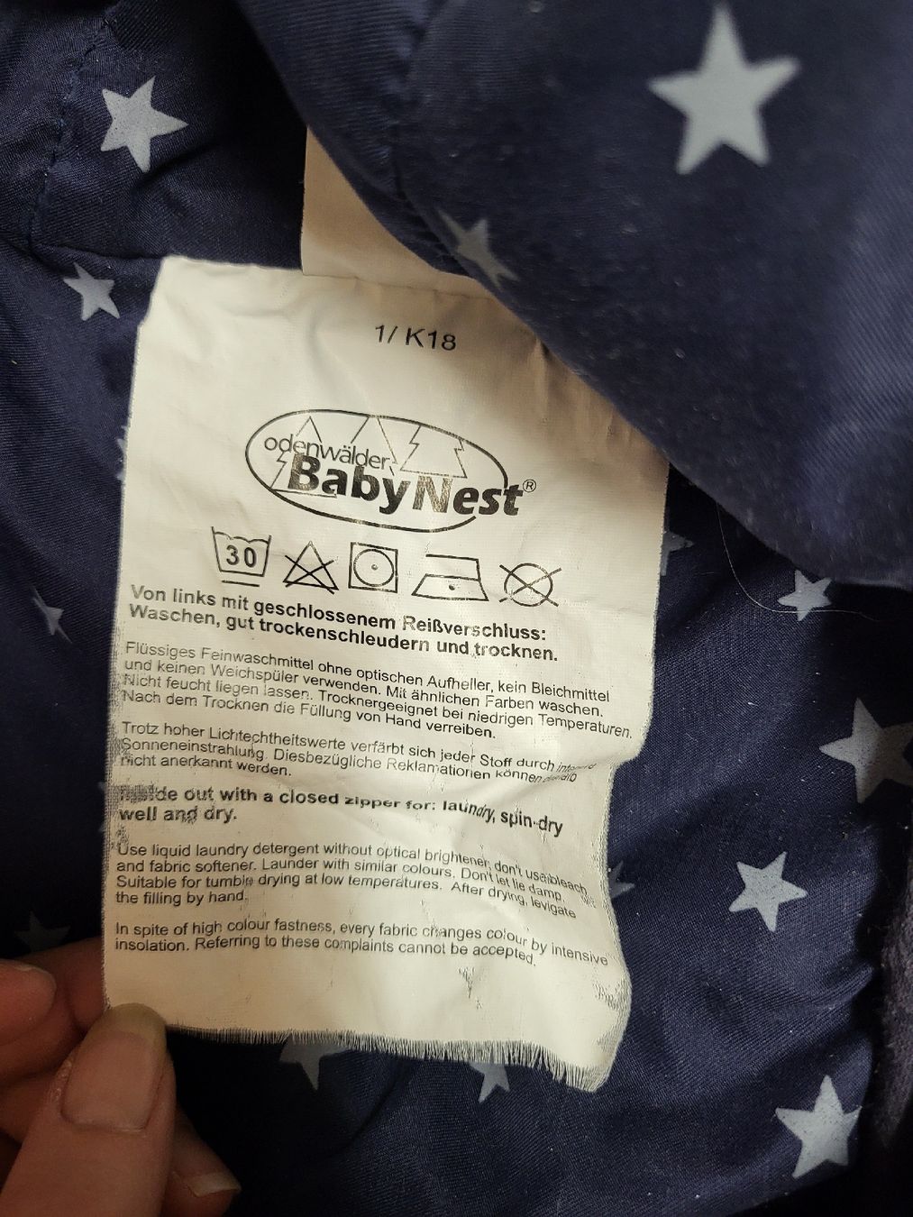 Odenwälder Sacchi a pelo: Odenwälder BabyNest Fussdack Gr. S – Usato da Biglen venduto da Ixya69 3