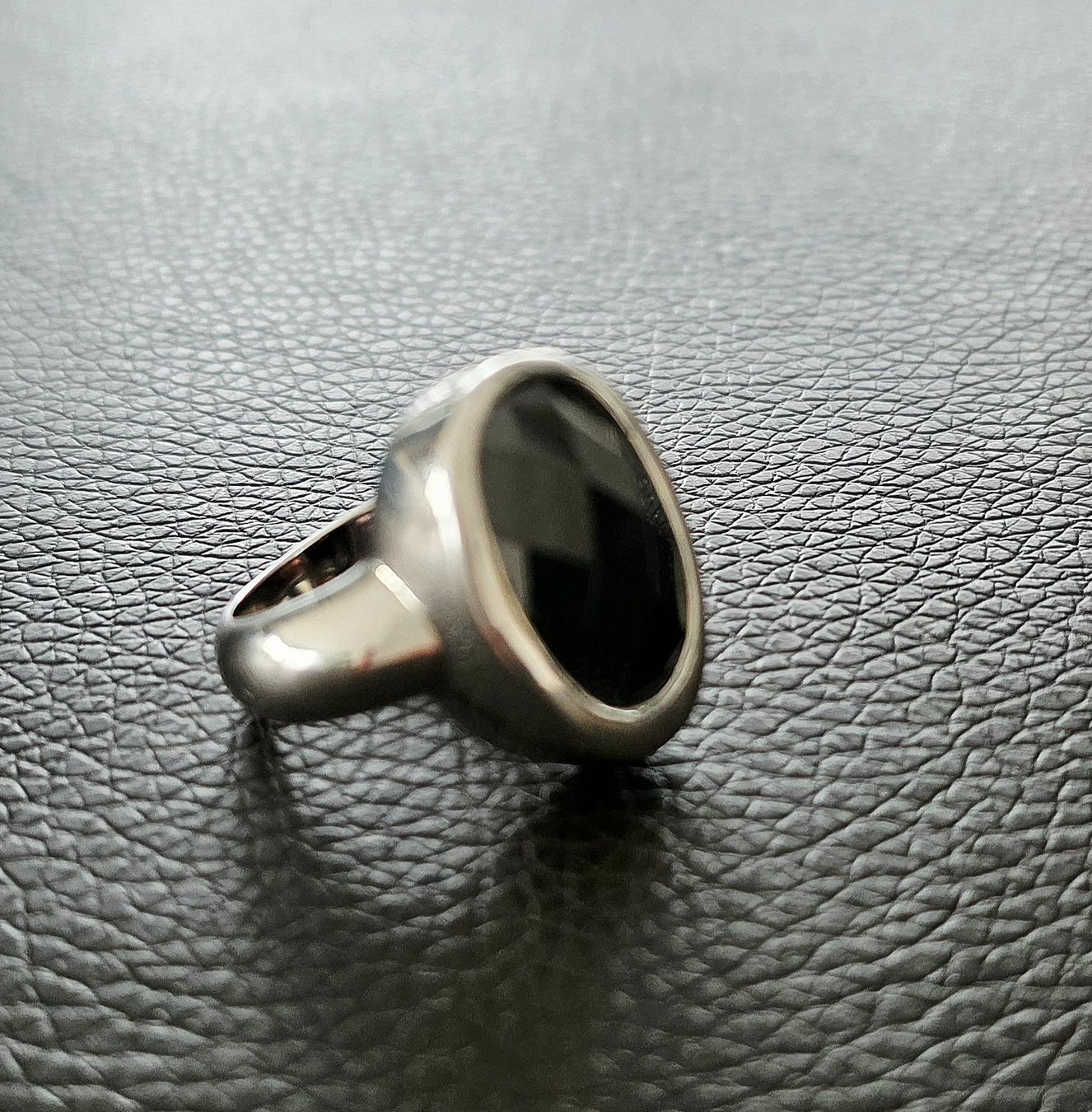Anelli: Eleganter Silberring925 mit facettiertem Onyx – Nuovo e nell'imballaggio originale da Uetikon am See venduto da Coralreef 3