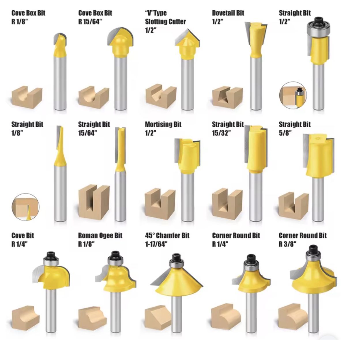 Tous les outils: 15 Oberfräsen - Profilfräser / 6mm Schaft – Neuf avec emballage d'origine à Hildisrieden par Morpheus78 1