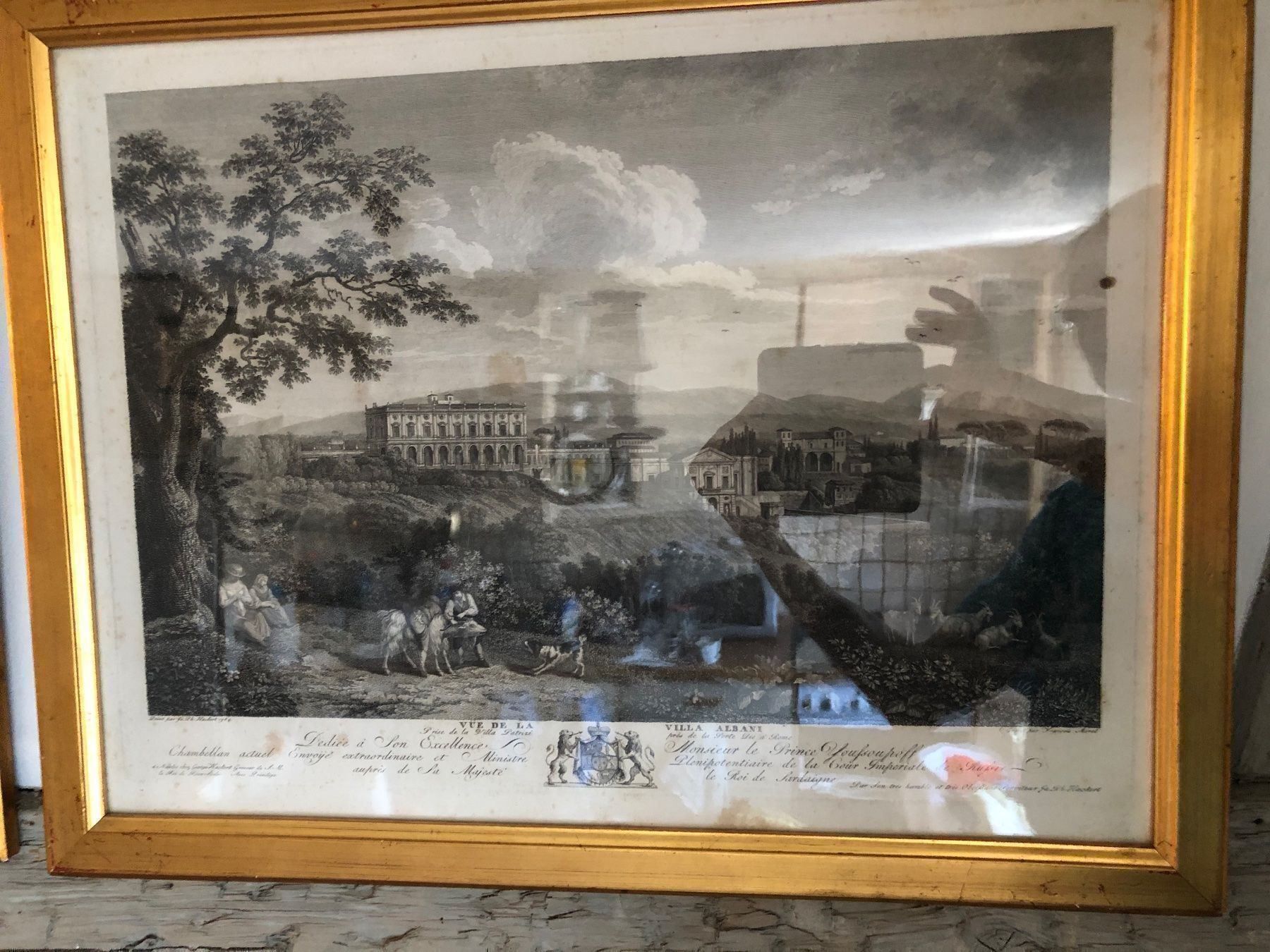 Gemälde: PH.HACKERT. Vue de la Villa Albani.18.JH – Gebraucht aus Wald ZH von mlnt