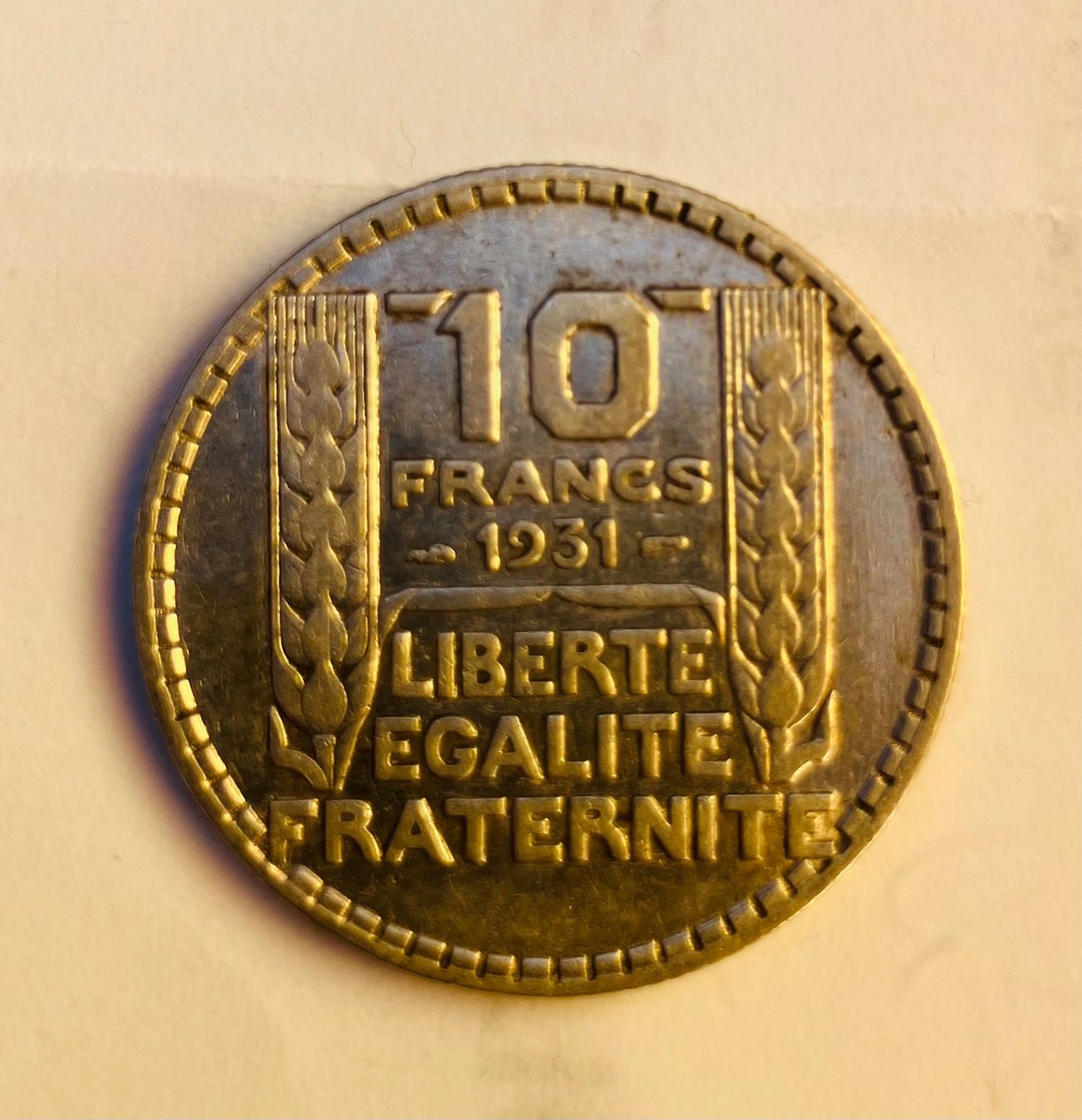 Tutti le monete: Pièce de 10 Francs de 1931 – Usato da Genève venduto da guyjost 1