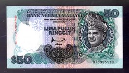 Malaysia 50 ringgit scarce