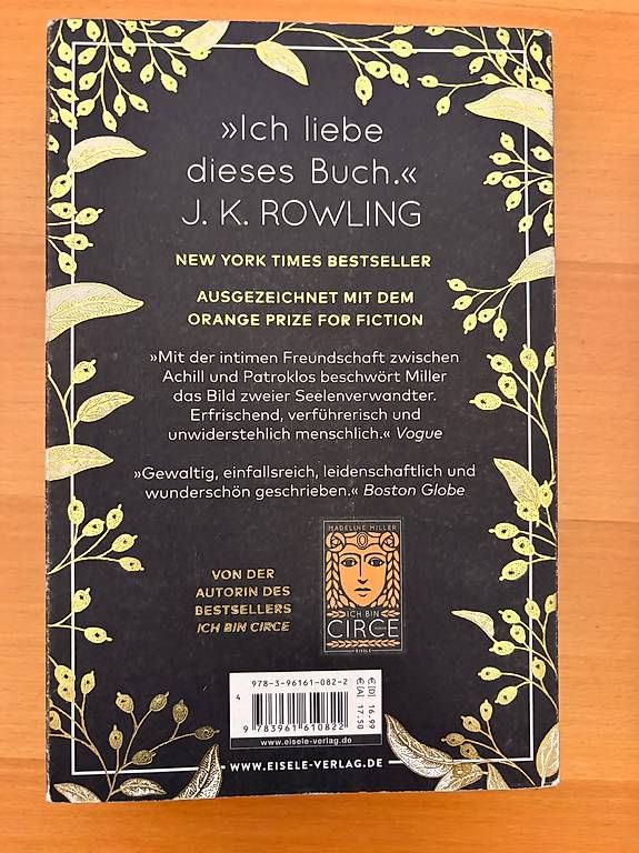 Bücher: Das Lied des Achill - Madeline Miller – Gebraucht aus Bern von anj_f8cn 1