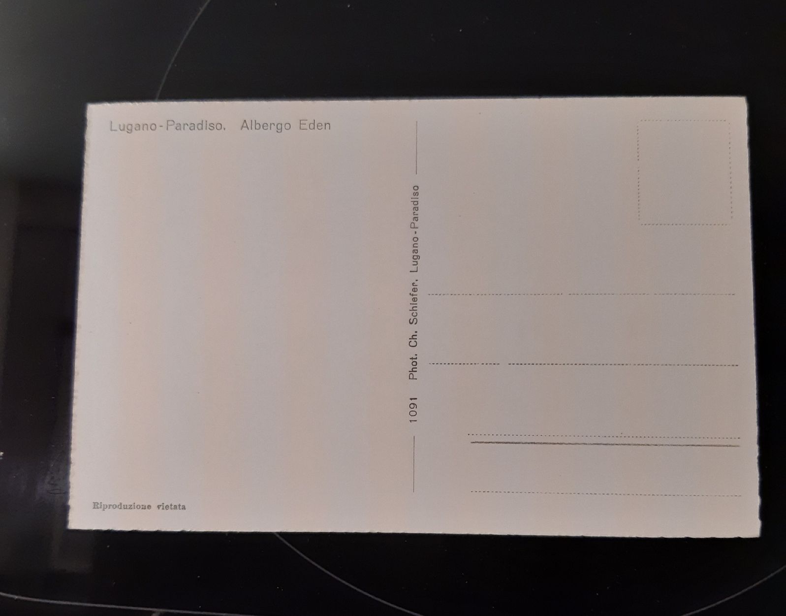 Cartoline postali: Alte Ansichtskarte Lugano Hotel Albergo Eden – Nuovo (secondo la descrizione) da Zollikofen venduto da Holidaymaker 1