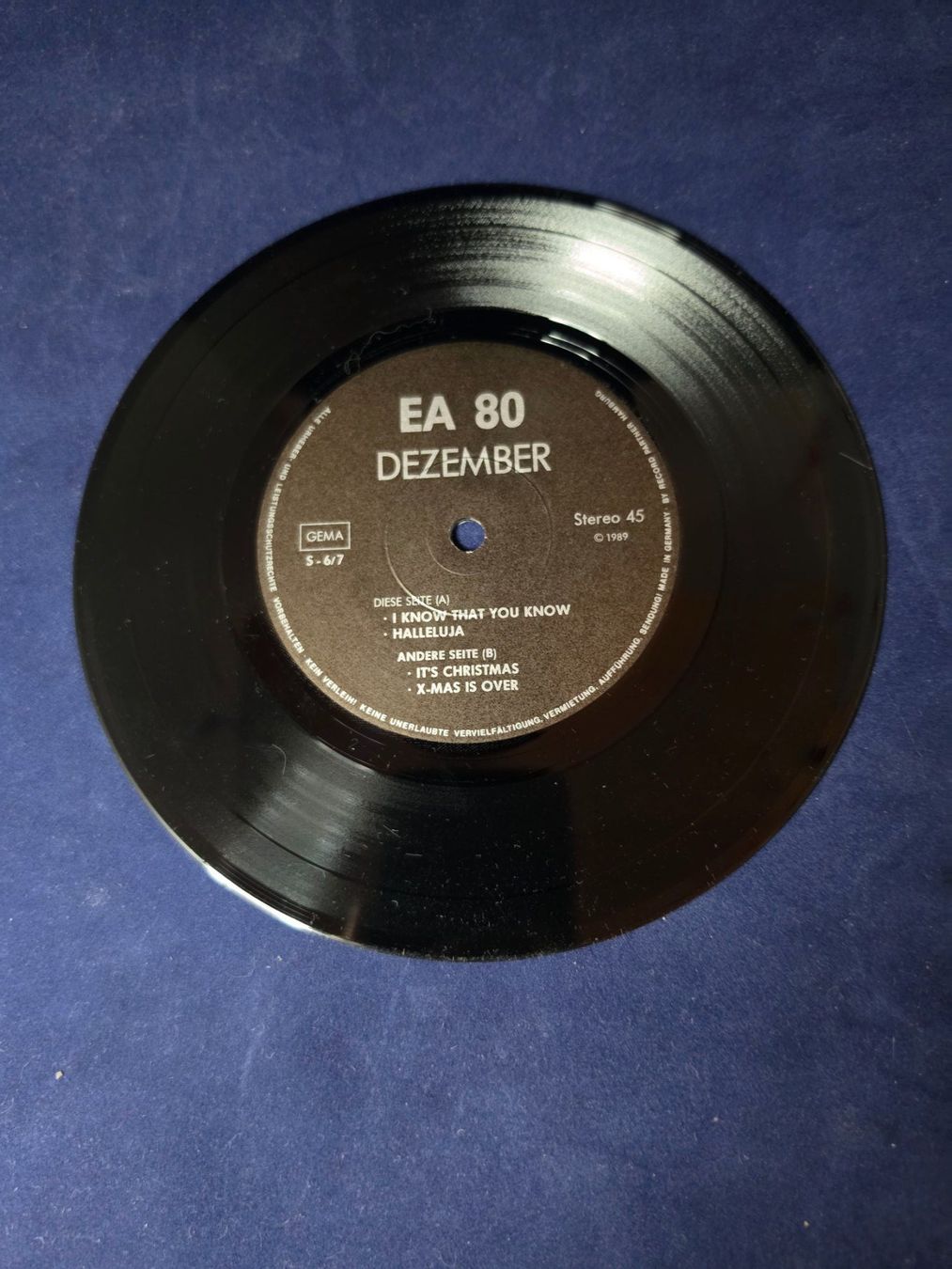 Dischi in vinile: EA80 Dezember Hardrock Singel – Usato da Wald AR venduto da Bwaldy