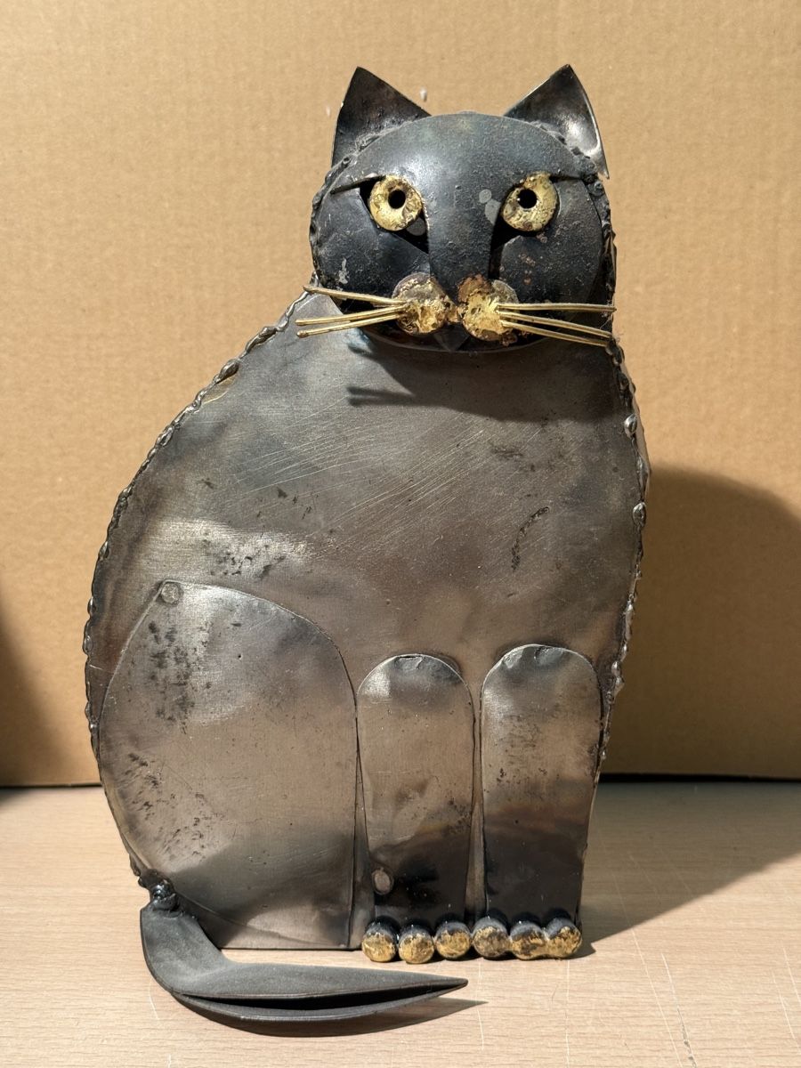 Statuette: Metal Cat Sculpture - Unique Home Decor – Usato da Lausanne venduto da vas_mbk2