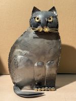 Metal Cat Sculpture - Unique Home Decor