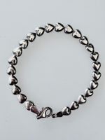 Braccialetto argento 925 con cuori