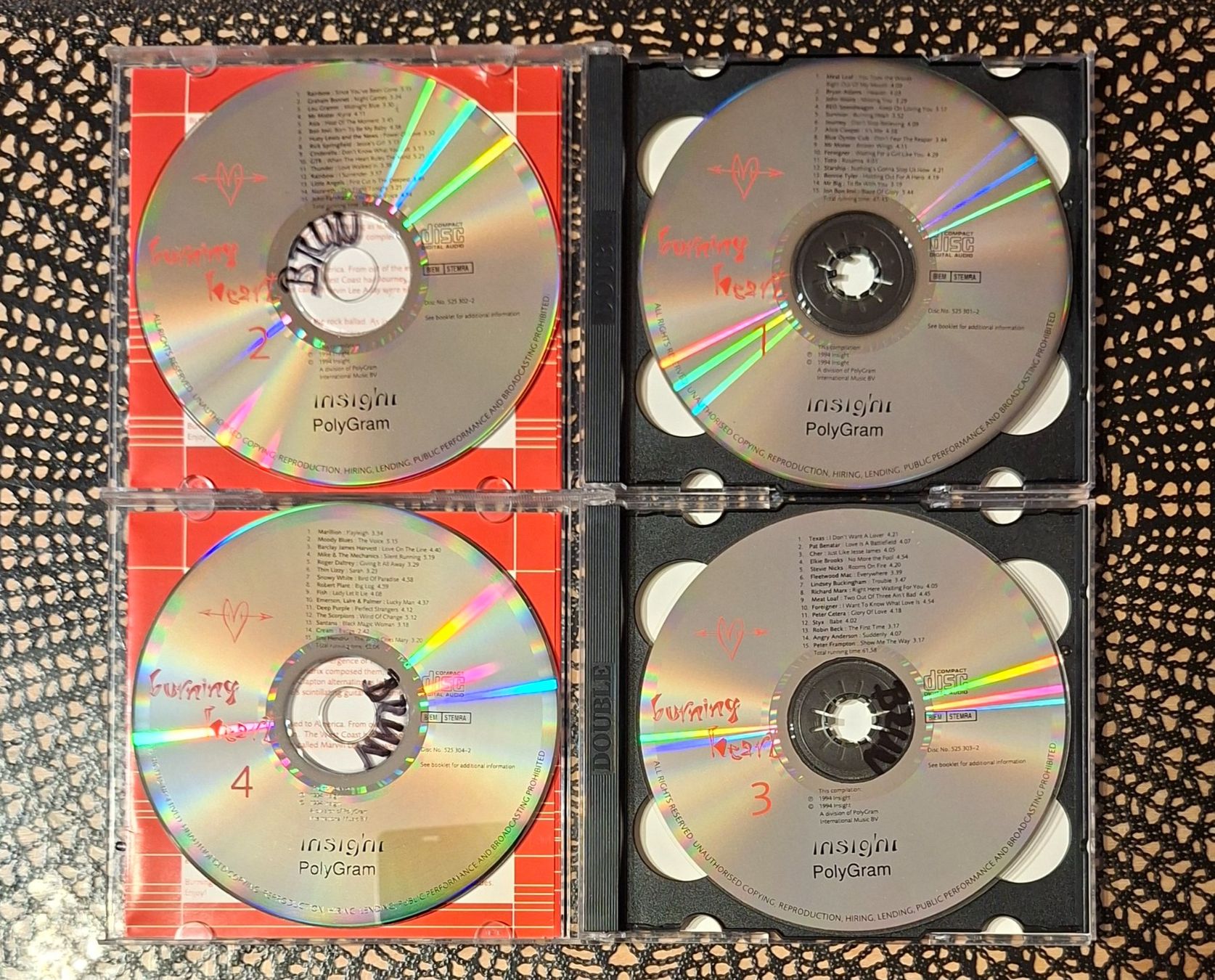 CD: Burning Heart 4CD Set, Rock Compilation Sampler 1994 – Usato da Schönenberg TG venduto da Gregolino76 2