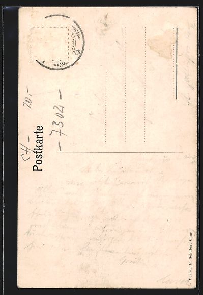 Cartoline postali: Landquart, Ortsansicht aus der Vogelscha – Usato da Berlin venduto da bartko-reher 1