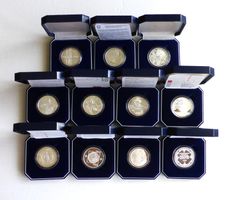 11x PP/proof 20Fr. 1992-1999 komplett (33% Rabatt v. normal)