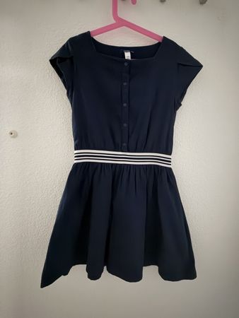 Robe Okaidi 10 ans, bleu marine, parfaite pour l'été!