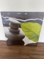 Leinwandbild 90x90 cm – Zen Steine Wellness Wandbild